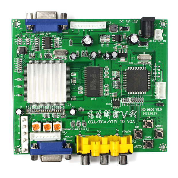 NEW Arcade Game RGB CGA EGA YUV to VGA HD Video Converter Board HD9800 GBS8200 NEW Arcade Game RGB CGA EGA YUV to VGA HD Video Converter Board HD9800 GBS8200